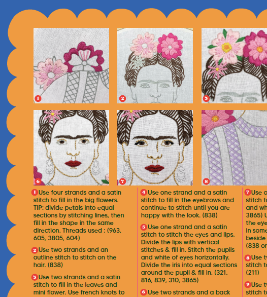 Frida Kahlo Embroidery Pattern Digital Download