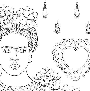 Frida Kahlo Embroidery Pattern Digital Download
