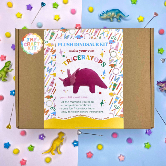 triceratops felt plush kit from the crafty cowgirl